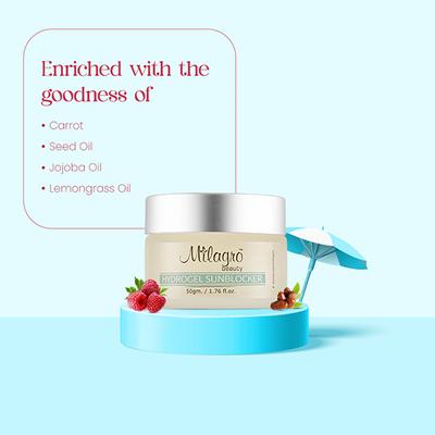Milagro Beauty Hydrogel Sunblocker 50 gm - Face Sunscreen
