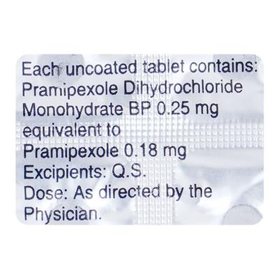 Pramirol 0.25mg Tablet 10'S - Parkinsonism-Apd