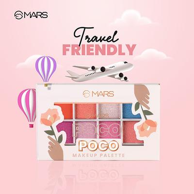 Mars Poco Makeup Palette with Eyeshadow, Compact, Highlighter and Blush - 02 20 gm - Face Palettes