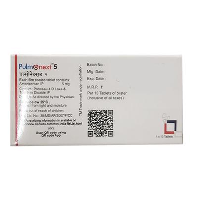 Pulmonext 5mg Tablet 10'S - Hypertension-Oah