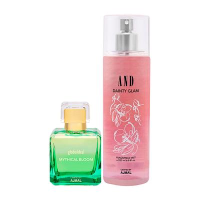 Global Desi Mythical Bloom Trance EDP FT & AND Dainty Glam Body Mist 250 ml - Body Mist/Spray