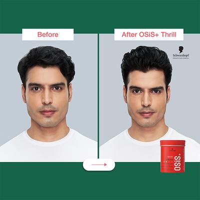 Schwarzkopf Professional OSiS+ Thrill Elastic Hair Styling Fibre Gum, Enhances defination and shine, Easy to apply and Wash, Vegan, Tames Frizz and Fly aways 100 ml - Hair Gels & Waxes
