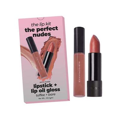 Rubys Organics Lip Kit Perfect Nudes - Lipstick + Lip Oil Gloss 10.2 gm - Lipsticks