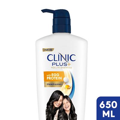 CLINIC PLUS Strength & Shine, with Egg Protein, Shampoo, for Smooth & Healthy Hair 650 ml - Shampoos
