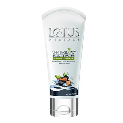Lotus Herbals Whiteglow Activated Charcoal & Almond Exfoliator 100 Gm - Scrubs & Exfoliants