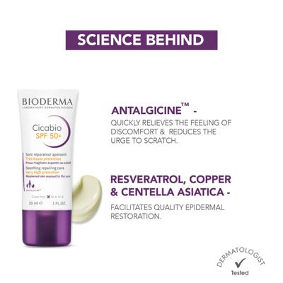 Bioderma Cicabio SPF 50+ Repairing Cream 30 ml - Face Sunscreen