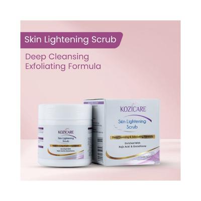 Kozicare Skin Lightening Scrub Deep Cleansing & Exfoliating Formula Enriched With Kojic Acid & Glutathione 100 gm - Scrubs & Exfoliants