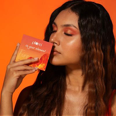 Plum In Your Element Eyeshadow Palette Super Pigmented 6-In-1 Palette, 01 Fire 10 gm - Eye Shadow Palettes