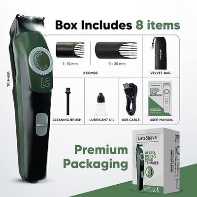 LetsShave Beard, Head & Body Trimmer Kit - Men - Shavers
