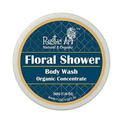Rustic Art Organic Floral Shower Body Wash Concentrate 200 gm - Shower Gels & Body Wash