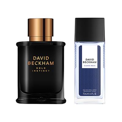 David Beckham Bold Instinct Perfume Deodorant 75ml + Classic Blue Deodorant Spray 75ml 2's - Men Deodorants/Roll-Ons