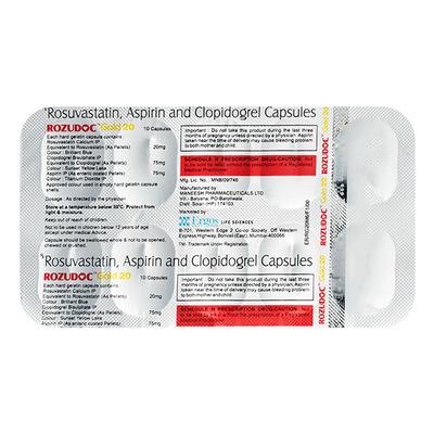 ROZUDOC GOLD 20mg Capsule 10's - Blood Clot-Ant