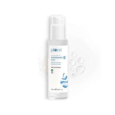 Plum 3% Niacinamide Toner with Rice Water Clarity Boost Fragrance Free 150ml - Toners