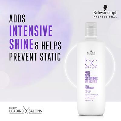 Schwarzkopf Professional Bonacure Frizz Away Conditioner with Babassu Oil,with Vegan Keratin 1000 ml - Conditioners