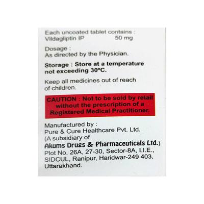 VILDAVAS 50 Tablet 15's - Diabetes-Ant