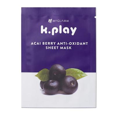 Myglamm K.Play Acai Berry Anti - Oxidant Sheet Mask 20 Gm - Sheet Masks