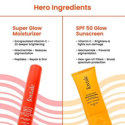 Foxtale Forever Glow Combo - Brighter, Even & Sun-Protected Skin 1's - Facial Kits