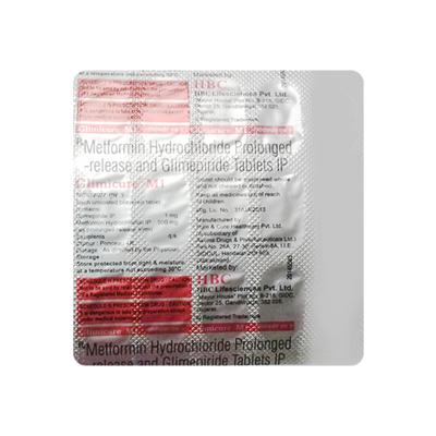 GLIMICURE M 1mg Tablet 15's - Diabetes-Ant