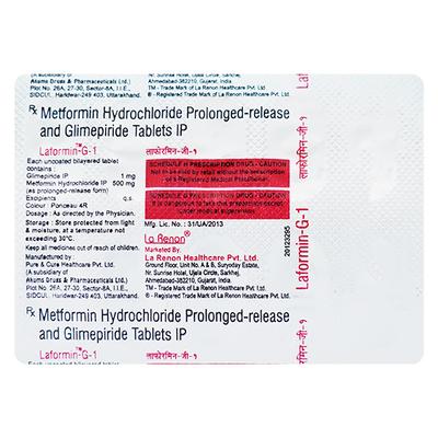 Laformin G 1/500mg Tablet 10'S - Diabetes-Ant