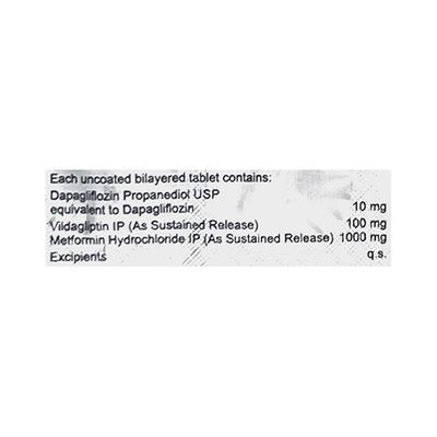 DAPARYL VM 1000 Tablet 10's - Diabetes-Ant