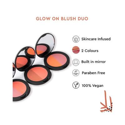 KIRO Glow - On Blush Duo 02 - Perfect Pink - Fresh Grapefruit 9 gm - Blushes