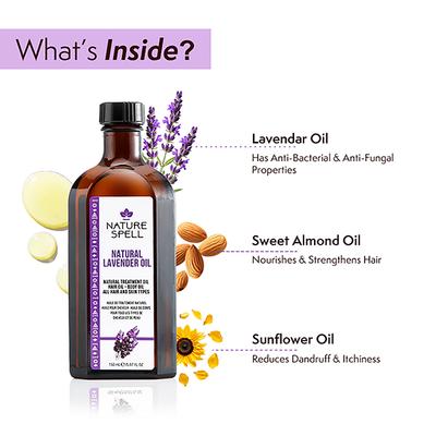 Nature Spell Lavender Oil For Hair & Skin 150 ml - Hair Oils