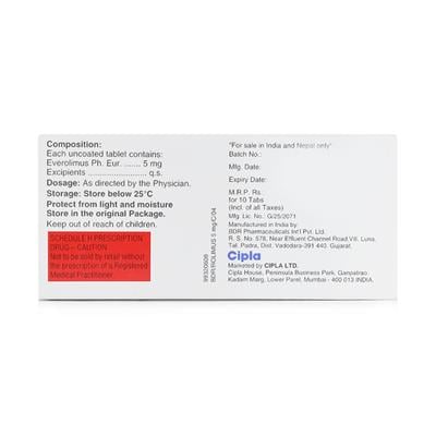 Rolimus 5mg Tablet 10'S - Immune Suppression