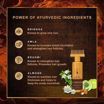Indulekha Bringha Oil, Reduces Hair Fall And Grows New Hair 250 ml - Hair Oils