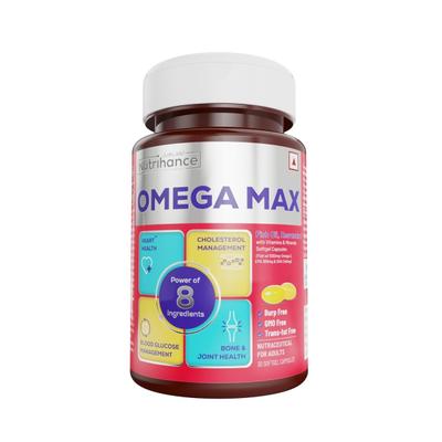 Jubilant Nutrihance Omega Max Fish Oil Resveratrol Softgel Capsule 30's - Omega Fish Oil Fatty Acids
