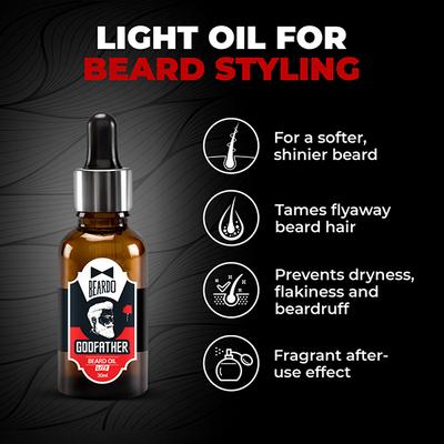 Beardo 5-In-1 Combo Gift Box (Charcoal Facewash-100gm,Godfather Oil-30ml,Moustache Wax-50G,Growth Roll On-8ml And Whisky Smoke Edp-8ml) 1's - Beard Kits