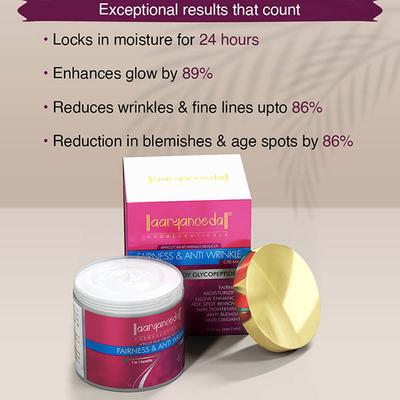 Aryanveda Fairness & Anti Wrinkle Face Cream 90 gm - Day Cream