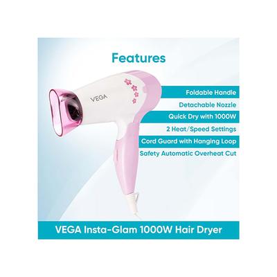 Vega 3-In-1 Hair Styling Kit Include- Hair Straightener, Dryer and Comb (VGGP-07) 1's - Straighteners