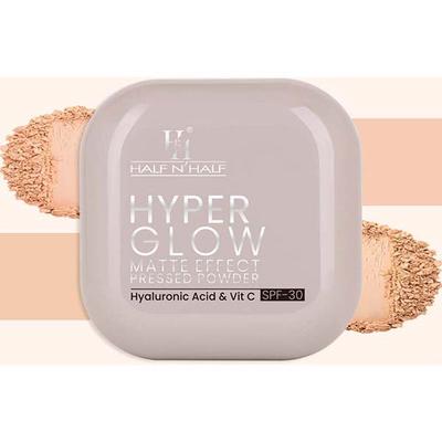 Half N Half Hyper Glow Matte Effect Pressed Compact Powderatte Flawless Finish- Honey Glow 20 gm - Compact Powder