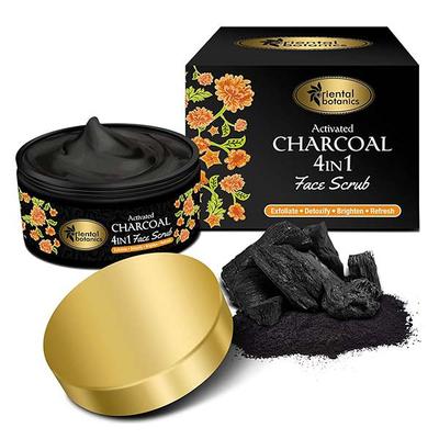 Oriental Botanics Activated Charcoal 4 In 1 Face Scrub 100 gm - Face Scrubs