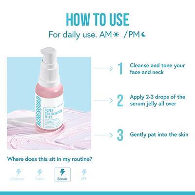 Acne Squad Pore Minimising Super Shield Serum Jelly With 10 Percent Niacinamide 30 ml - Essences