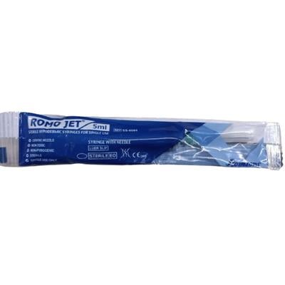 Romsons Romo Jet Syringe with Needle 5 ml (21G) (SS-6084) 1's - Syringes And Needles