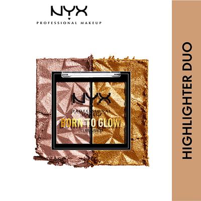 Nyx Professional Makeup Born To Glow Icy Highlighter Duo - Rock Candy 5.7 gm - Highlighters & Illuminators