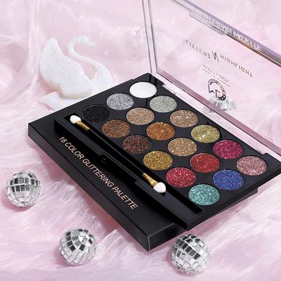 Matt Look Glitterz N Highlight 18 Colour Glittering Palette, 03 Unique Edition 18gm - Eye Shadow Palettes