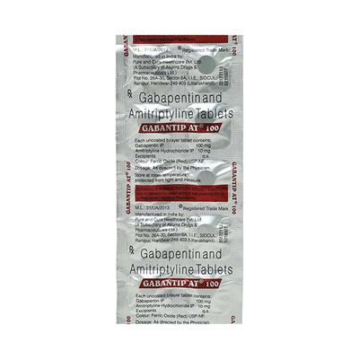 Gabantip AT 100mg Tablet 10'S - Neuropathic Pain-Dru