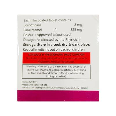 LORNOXISTIN Tablet 10's - Pain relief-Ano