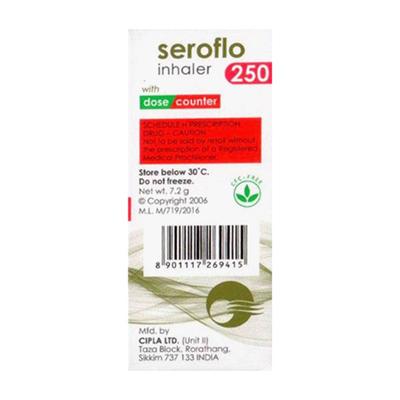 SEROFLO 250 WITH DOSE COUNTER 120md Inhaler 7.2g - Asthma/COPD-Ast