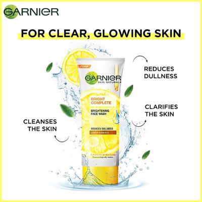 Garnier Skin Naturals Bright Complete Brightening Face Wash 100 gm - Face Wash & Cleansers