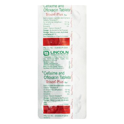 Trixon Plus Kid Tablet 10'S - Bacterial Infections-Cep