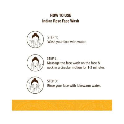 SoulTree Indian Rose Face Wash with Turmeric & Honey 120 ml - Face Wash & Cleansers