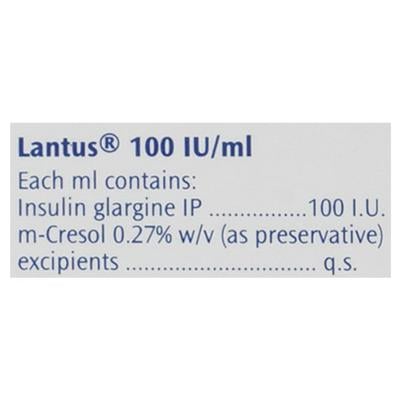Lantus 100IU Cartridge 1X3ml - Diabetes-Ins