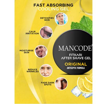 Mancode Fitkari After Shave Gel Original Antiseptic Formula 100 gm - Shaving Gels