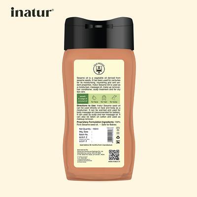 Inatur Pure & Cold Pressed Oil - Sesame (Til Oil) 100 ml - Massage Oils