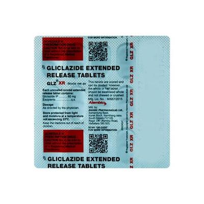 GLZ XR 60mg Tablet 15'S - Diabetes-Ant