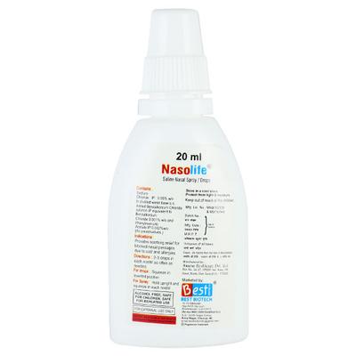 NASOLIFE Nasal Spray 20ml - Nasal Congestion-Nas