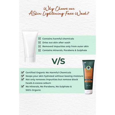 Organic Harvest Skin Lightening Face Wash - Organic Saffron & Sandalwood 100 gm - Face Wash & Cleansers